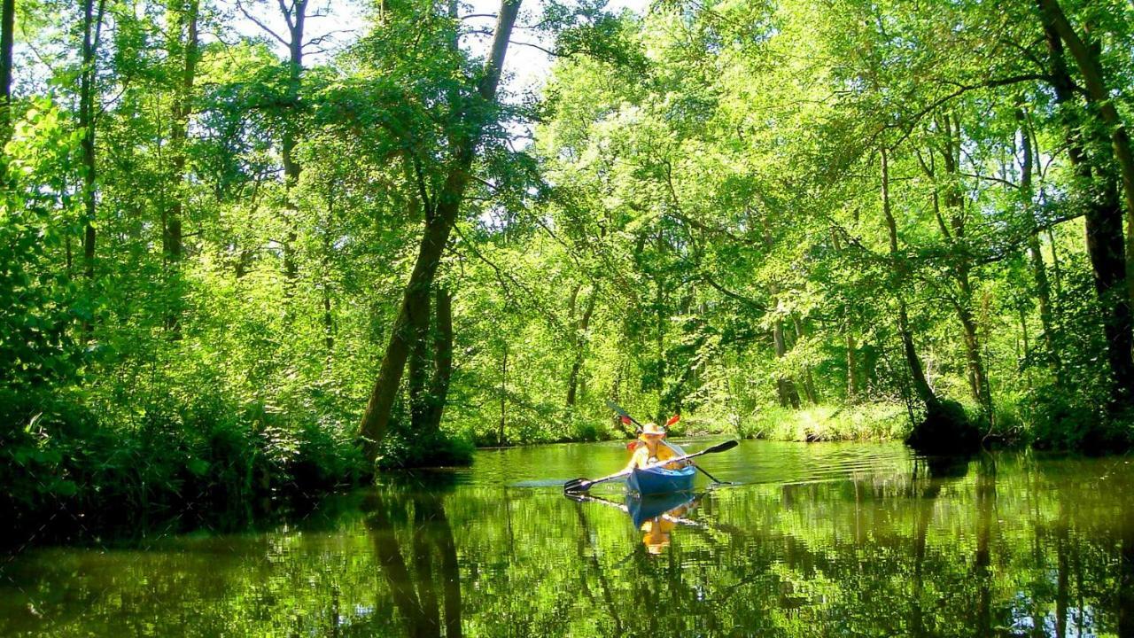 Janischs Fewo Im Spreewald, Terrasse, Grosser Garten Und Blick Inklusive Unterspreewald Bagian luar foto